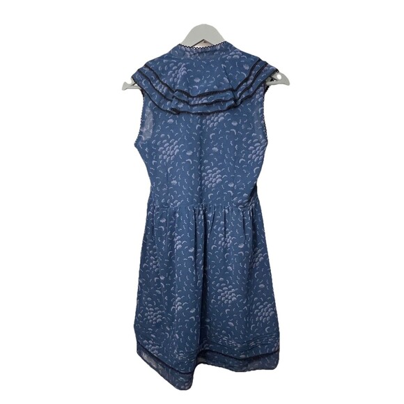 Kimchi Blue Urban Outfitters Women’s Blue Pattern Whimsical Ruffle Dress Size S - Picture 2 of 10